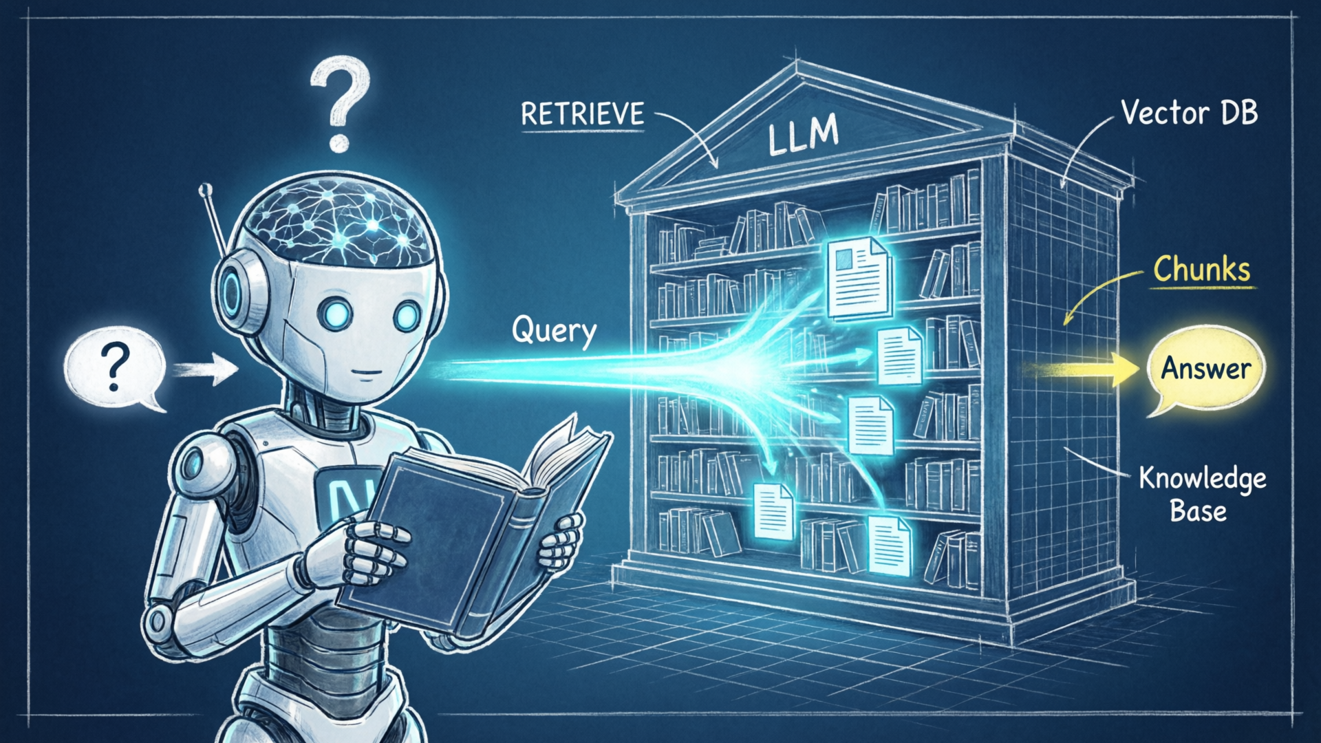 RAG 核心隐喻：LLM 学霸与图书馆